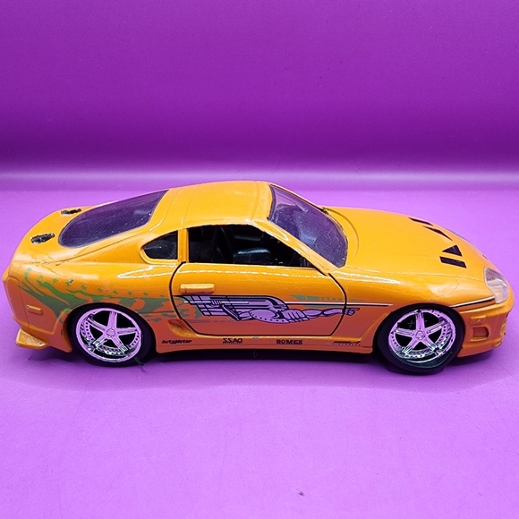 The Fast And Furious 1995 Toyota Supra Diecast Car 1:32 Scale 5" Orange - Picture 3 of 9